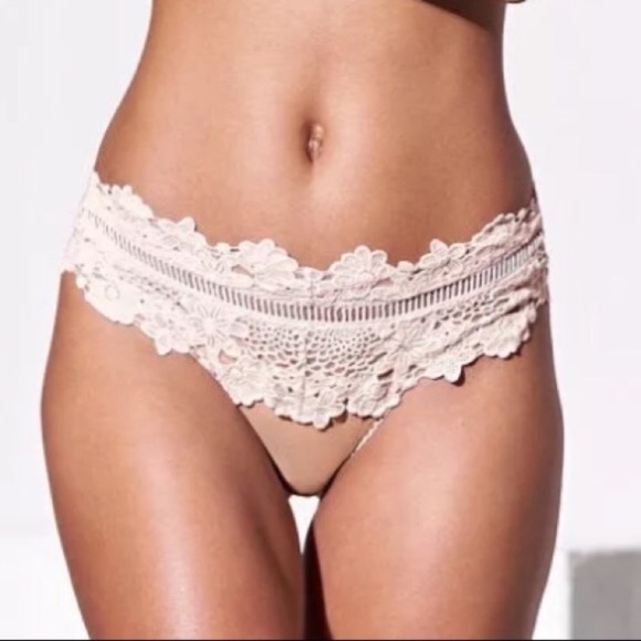 Victoria's Secret Other - VS NUDE EMBROIDERED THONG PANTY Medium